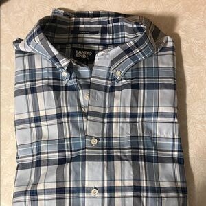 Lands' End plaid dress shirt XL Tall
